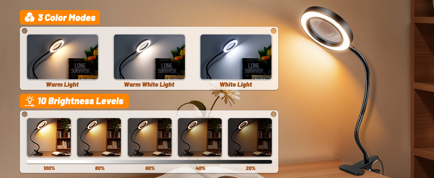 0097- Clip on magnifying light