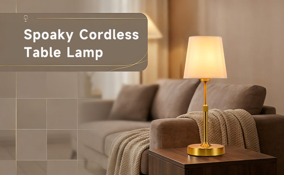 Cordless Fabric Table Lamp