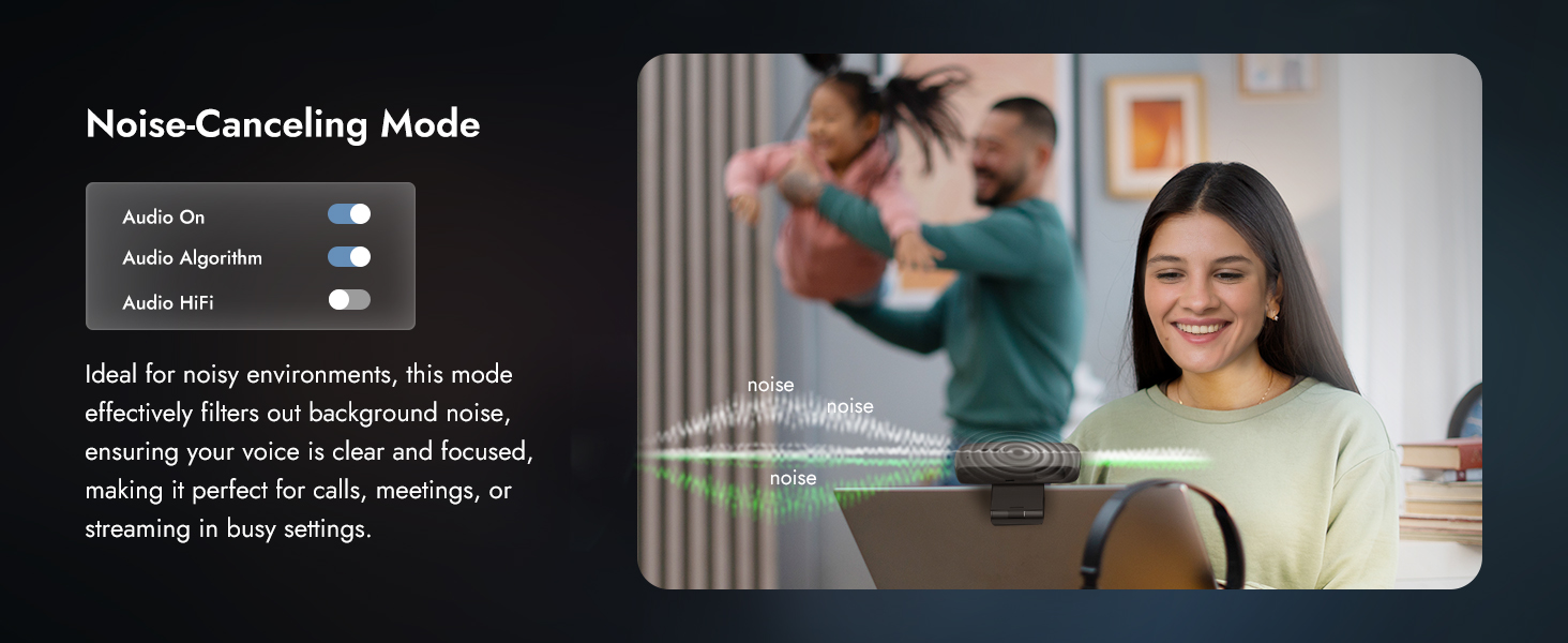 Webcam for Meetings with High-Quality Microphone