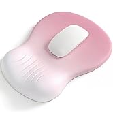 Ergonomic Mouse Pad with Wrist Rest, Memory Foam Wrist Support Mousepad with Non-Slip PU Base, Pa...