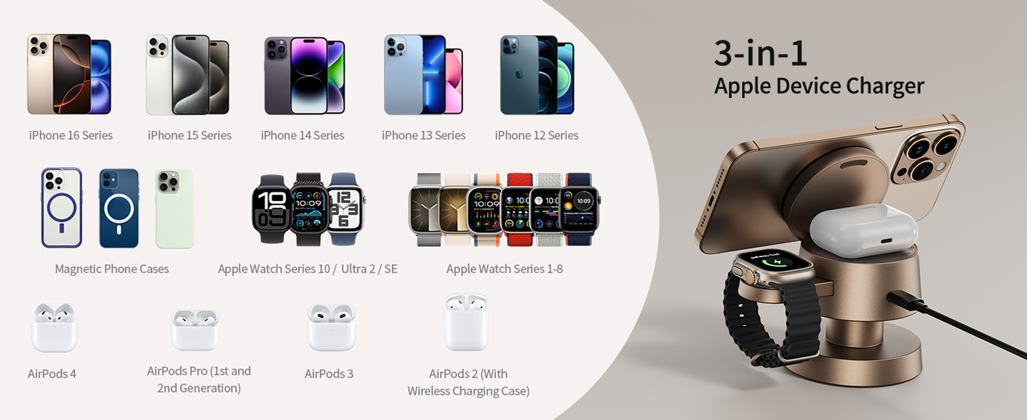 4 in 1 Magnetic Wireless Charging Station