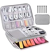 CNPOP Electronics Organizer Travel Case Cord Cable Charger Organizer Bag Travel Accessories Essen...