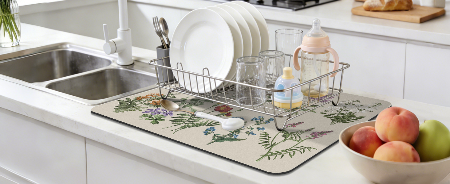 drying mat for kitchen counter
