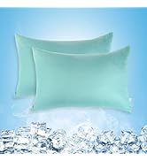 Cooling Pillow Cases, Queen Size Set of 2 with Double Sided Cold, Moisture Wicking Pillowcase Cov...