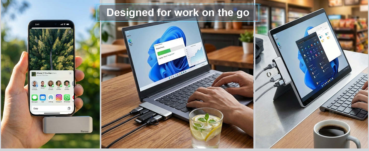usb c adapter hdmi multiport hub: Sleek, Portable &amp;amp; Durable, Its slim, lightweight design