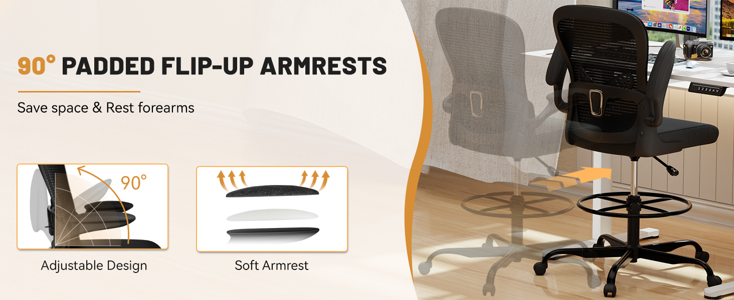 ergonomic drafting chair