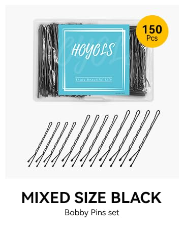 Bobby Pins set 150 Pcs in 3 Sizes (1.9", 2.4", 2.7") for Women &amp; Girls