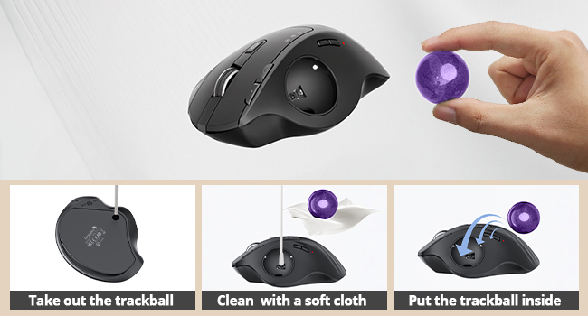 EM01 NL Ergonomic Trackball Mouse