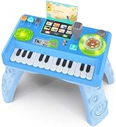 Baby DJ Table for Toddlers 1-3, Baby Musical Piano Toys 6-9-12-18 Months Toddler Activity Learnin...