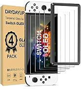 [4 Pack] daydayup Tempered Glass Screen Protector Compatible with Nintendo Switch OLED Model 2021...