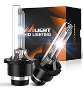 Nilight D2S HID Headlight Bulbs, 6000K Diamond White D2S Bulb Super Bright High Low Beam D2S Repl...