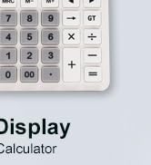 DUPOTA Desktop Calculator Large Display Big Buttons with 12 Digits 2-line LCD, Dual Solar Power a...