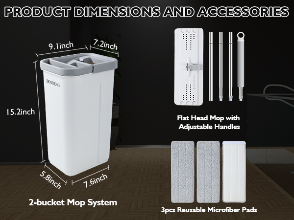 product dimensions and accessories