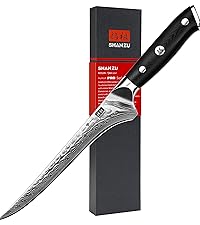 SHAN ZU Chef Knife 8 Inch Japanese Steel Damascus Kitchen Knife