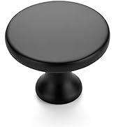 Ravinte 30 Pack 1-1/4 Inch Matte Black Round Kitchen Cabinet Knobs,Zinc Solid Drawer Pulls,Cabine...