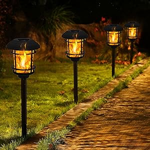 Solar Flame Pathway Lights
