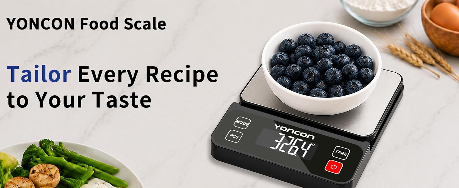 YONCON digital food scale, food scales for kitchen