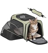 Petsfit Expandable Rabbit Carrier Small Cat Carrier Airline Approved, 16X10X9 Inches Soft-Sided P...