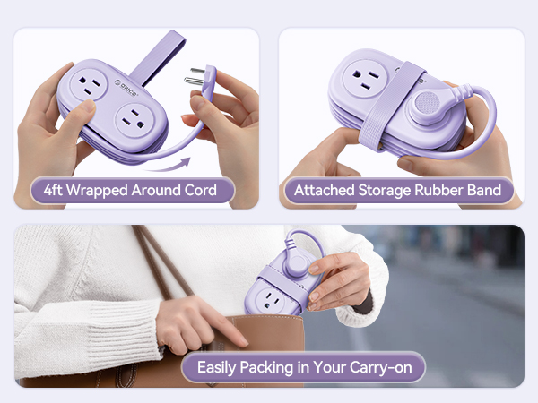 ORICO 4FT Purple Power Strip