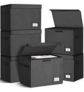 Leffis 6 Pack Comic Book Storage, Collapsible and Stackable Comic Short Box, Moistureproof Comic ...