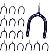 Lian.Ripple.Lian 16 Pack Garage Storage System Steel U Hooks with Anti-Slip Coating Home Improvem...