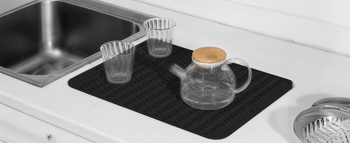 silicone drying mat for kitchen sink