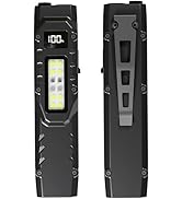 MAKDAK EDC Tactical Flashlight USB-C Rechargeable - Digital Display High Lumens Pocket Light,5+4 ...