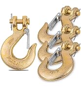 AYAYGD 4 Pack 5/16" Clevis Slip Hook with Safety Latch, Heavy Duty Grade 70 Chain Hook for Transp...