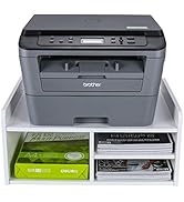 PAG Desktop Printer Stand with Storage, Paper Storage Holder Rack for Desk, Wooden Printer Organi...