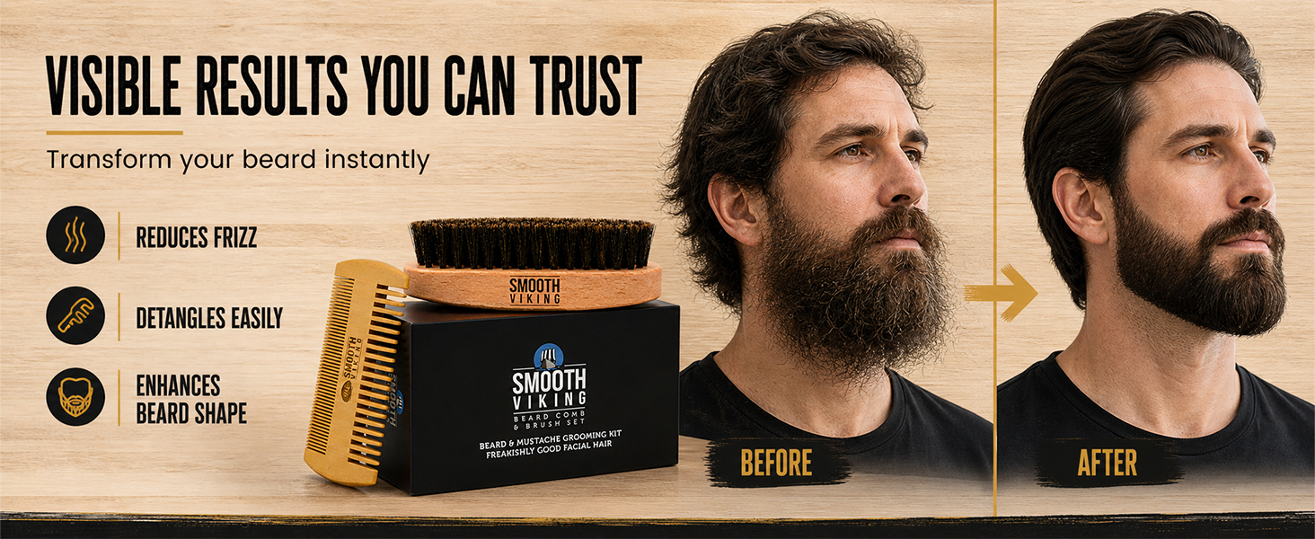 Beard Brush and Comb