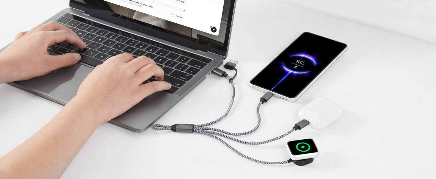 Nylon Braided Multi Charger Cable