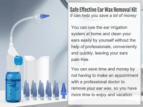 Ear Wax Removal Kit Earwax Removal Tools Manual Ear Irrigation Flushing System Ear Cleaner