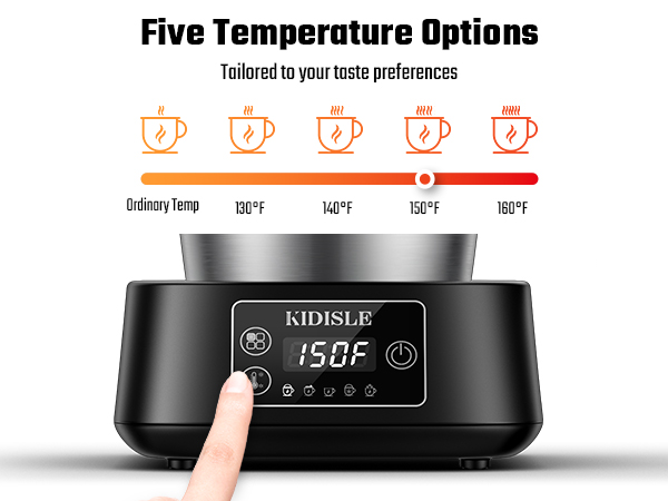 FIVE TEMPERATURE OPTIONS
