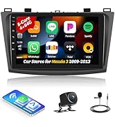 4+64G 8-Core Android 13 Car Stereo for Mazda 3 2009-2013 with Wireless CarPlay Android Auto, 9'' ...