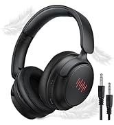 Hybrid Active Noise Cancelling Wireless Headphones, ANC Over Ear Bluetooth Headset with Mic, Deep...