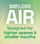 Brushmo Black Floss Air (BB Floss Air) - Ultra Soft &amp; Thin Expanding Gum-Friendly Soothing Mint D...