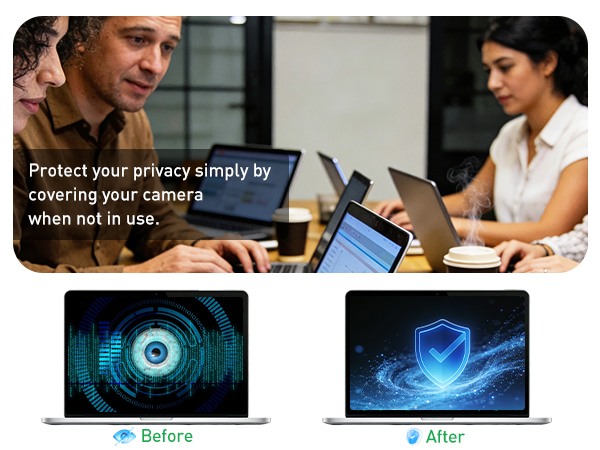 Protect your privacy simply by covering your camera when not in use.