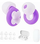 Ear Plugs for Sleeping, Noise Reduction Soft Silicone Earplugs with 4 Pairs Ear Tips&amp;One Stylish ...