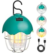 HOMY LED Camping Light Rechargeable Waterproof Vintage Tent Light with Warm Glow, Dimmable Outdoo...