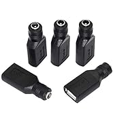 SinLoon USB to DC Adapter USB 2.0 A Female to DC 5.5x2.1mm DC Female Connector Charge Barrel Jack...
