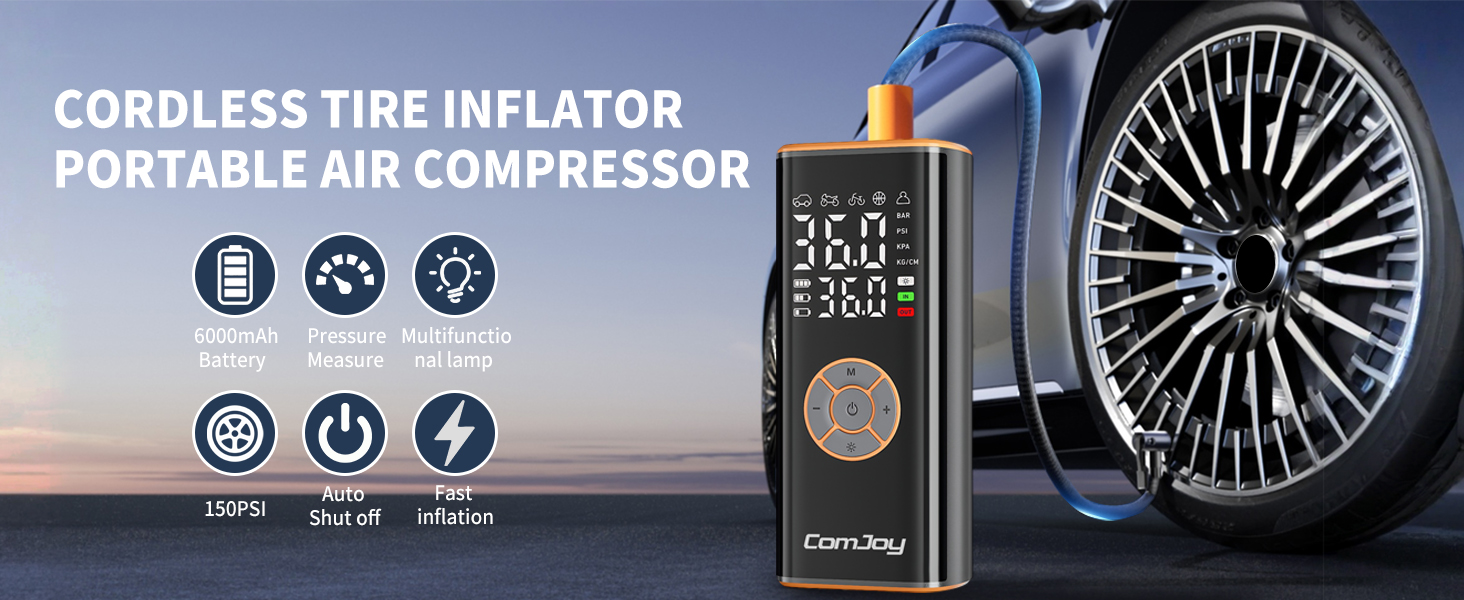 tire inflator portable air compressor