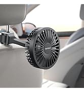 TriPole Car Fan for Rear Seat USB Powered Car Cooling Fan Powerful 3 Speed 5V Air Circulation Fan...