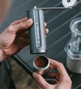 AeroPress Manual Coffee Grinder – Portable Hand Burr Grinder with Titanium-Coated Conical Burrs, ...