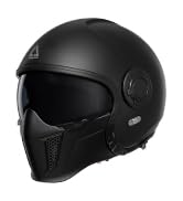 TRIANGLE Open Face Motorcycle Helmet 3/4 Half for Men with Extra Clear Visor Cruiser Scooter Stre...