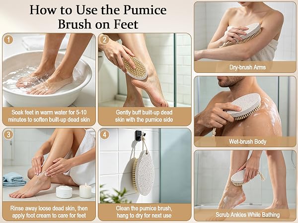 How to Use the Pumice Brush on Feet