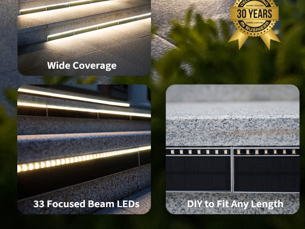 33 leds wide coverage super bright focused anti-glare beam clear ultra brightness length continuous