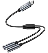 ZOOAUX USB C Microphone Adapter, USB C to Dual 3.5mm Female Aux Headphone Jack Y Splitter Mic Aud...