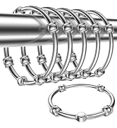 DABIDYOU Shower Curtain Hooks Rings, Rust Proof Metal Decorative Shower Rings for Bathroom, Glide...