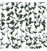 MARTINE MALL Flower Garland Rose Vines, 5 Strands 41Ft Flowers Vines for Bedroom, Rose Flower Gar...