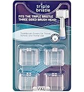 Triple Bristle Brush Head Covers | Includes 4 Covers | Dentist Created &amp; Approved | Pair with you...
